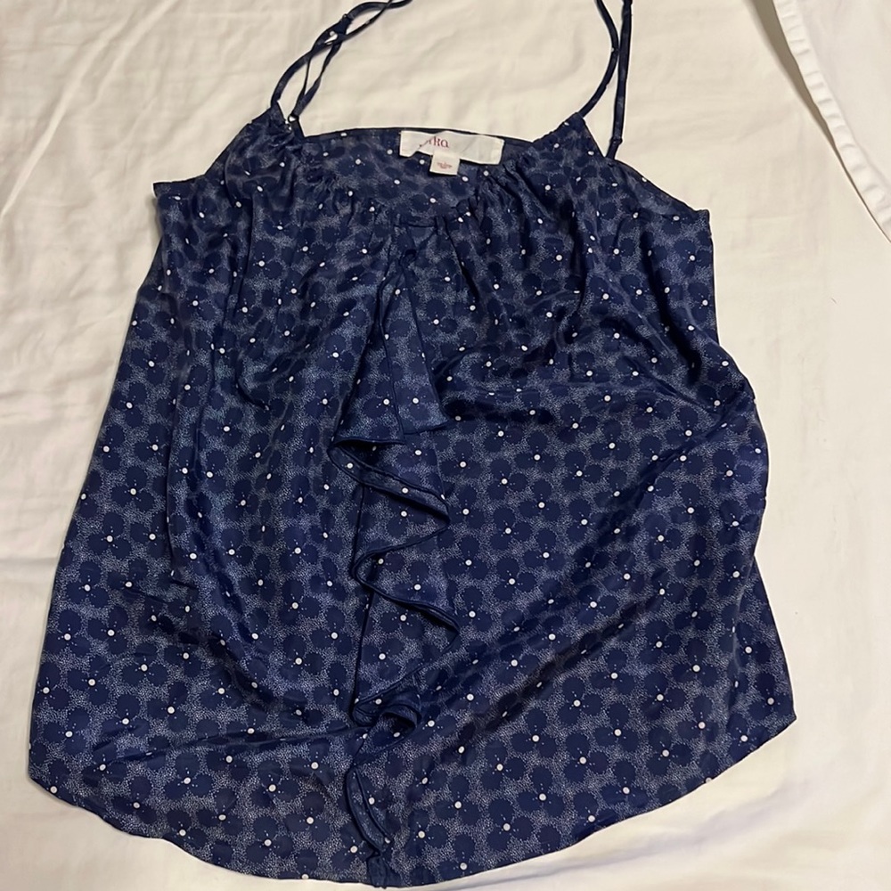 Blue floral Lilka top (Anthropologie) in size S